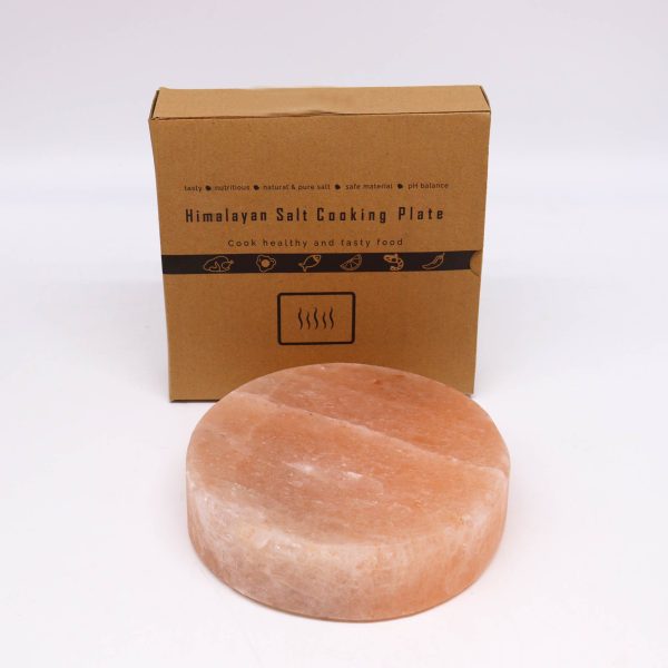Himalayan Salt Cooking Plate - Round - 20x20x5cm - Image 3