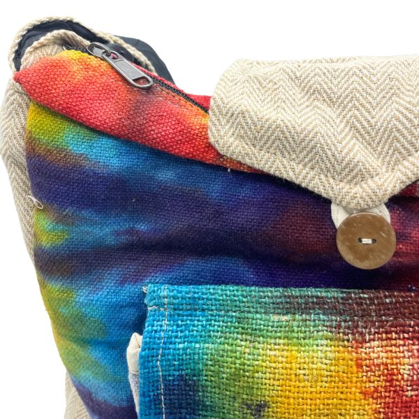 Tiedye Hemp Study Bag with Front Pocket - Image 3