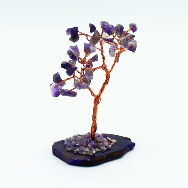 Gemstone Tree - Amethyst on Natural Agate Base (35 stones) - Image 3