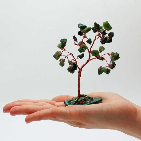 Gemstone Tree - Green Aventurine on Green Agate Base (35 stones) - Image 4