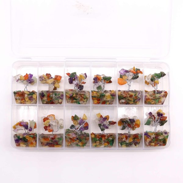 Mini Gemstone Tree on Orgonite Base - Multi Stones (15 stones) - Image 4