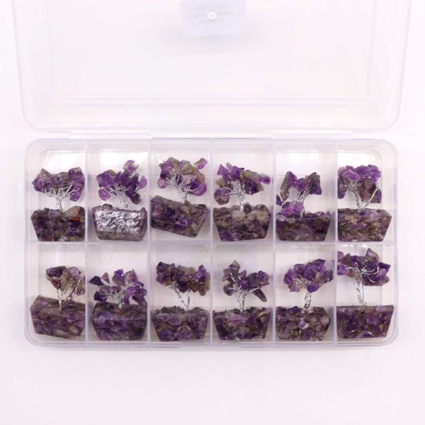 Mini Gemstone Tree On Orgonite Base - Amethyst (15 stones) - Image 4