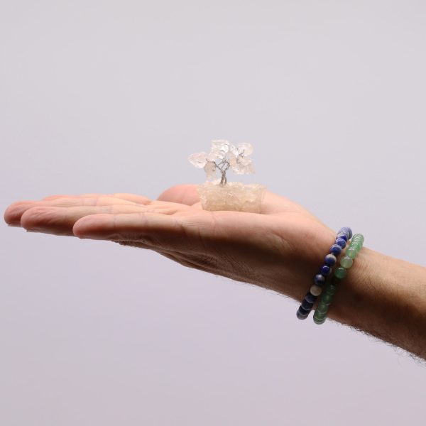 Mini Gemstone Tree On Orgonite Base - Rock Quartz (15 stones) - Image 2