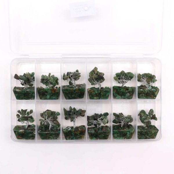 Mini Gemstone Tree On Orgonite Base - Green Aventurine (15 stones) - Image 4