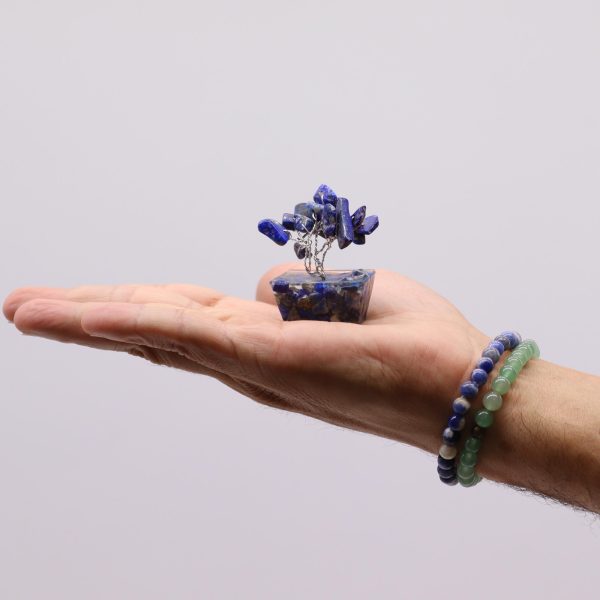 Mini Gemstone Tree On Orgonite Base - Sodalite (15 stones) - Image 2
