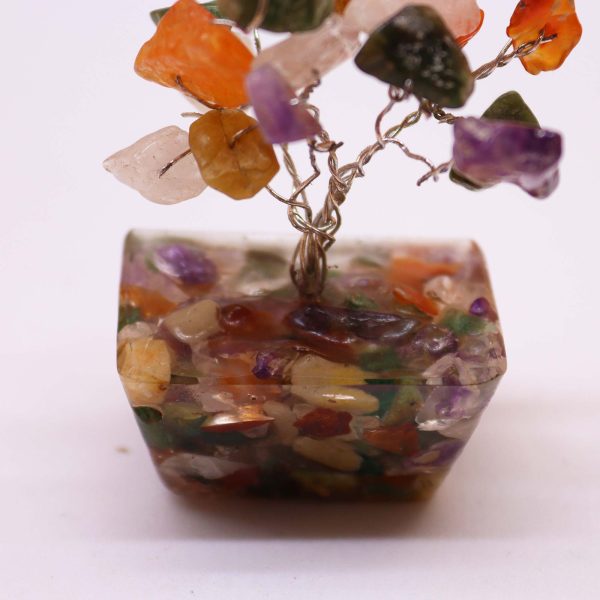Mini Gemstone Tree on Orgonite Base - Multi Stones (15 stones) - Image 3