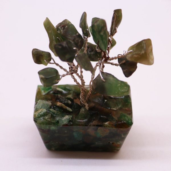 Mini Gemstone Tree On Orgonite Base - Green Aventurine (15 stones) - Image 3