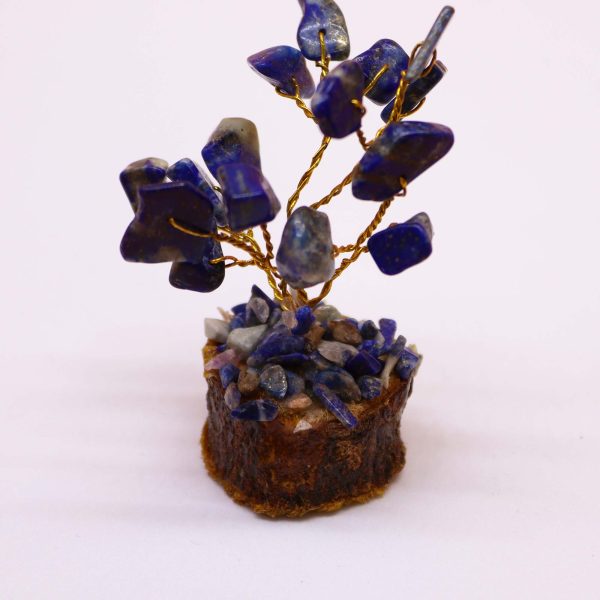 Mini Gemstone Tree On Wood Base - Sodalite (15 stones) - Image 3