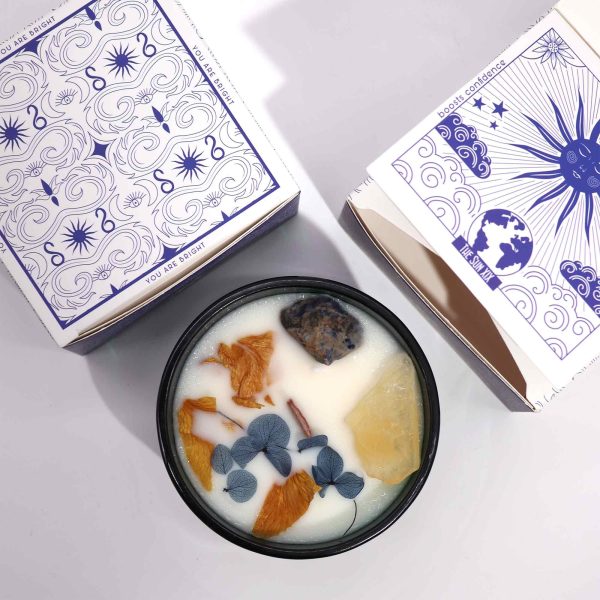 Hop Hare Crystal Magic Flower Candle - The Sun - Image 4