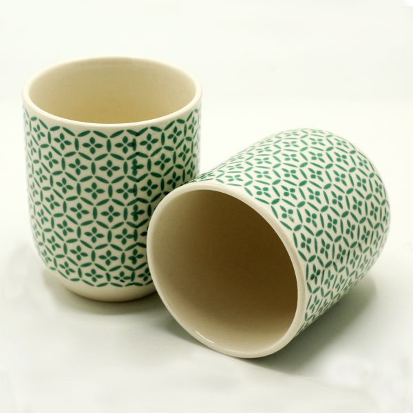 Herbal Tea Cups - Green Mosiac - Image 2