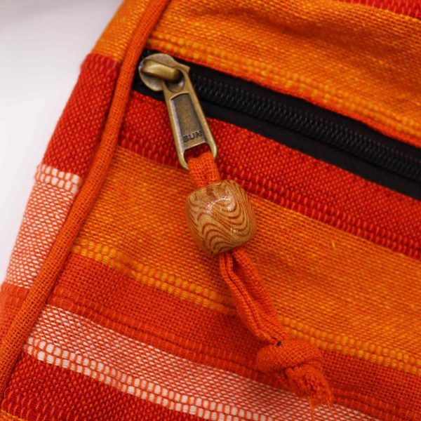 Lrg Nepal Sling Bag  (Adjustable Strap) -  Sunrise Orange - Image 2