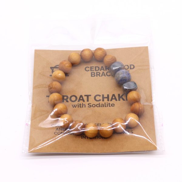 Cedarwood Throat Chakra Bangle with Sodalite - Image 4