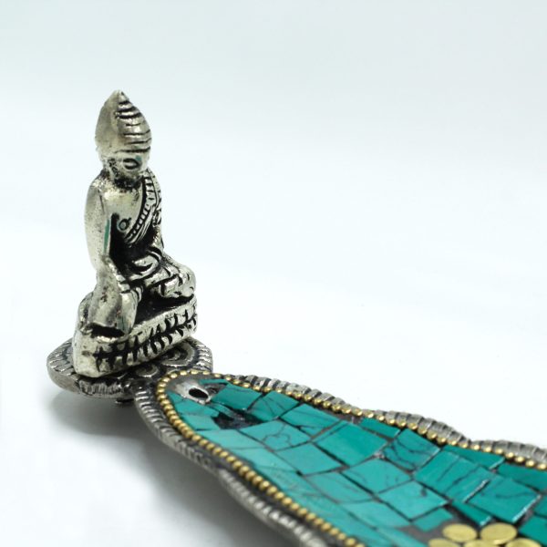 Buddha Long Leaf Tibetan Decor Incense Holder - Image 4