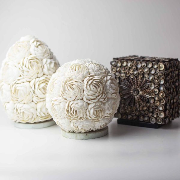 Boho Sea Shell Lamp - Rose Globe - 15cm - Image 3