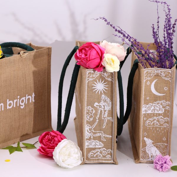 Hop Hare Jute Big Bag - I am Brave - Image 3