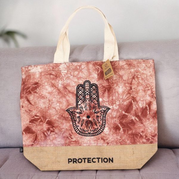 All Natural Bag - Terracotta Stonewash - Hamsa - Protection - Image 3