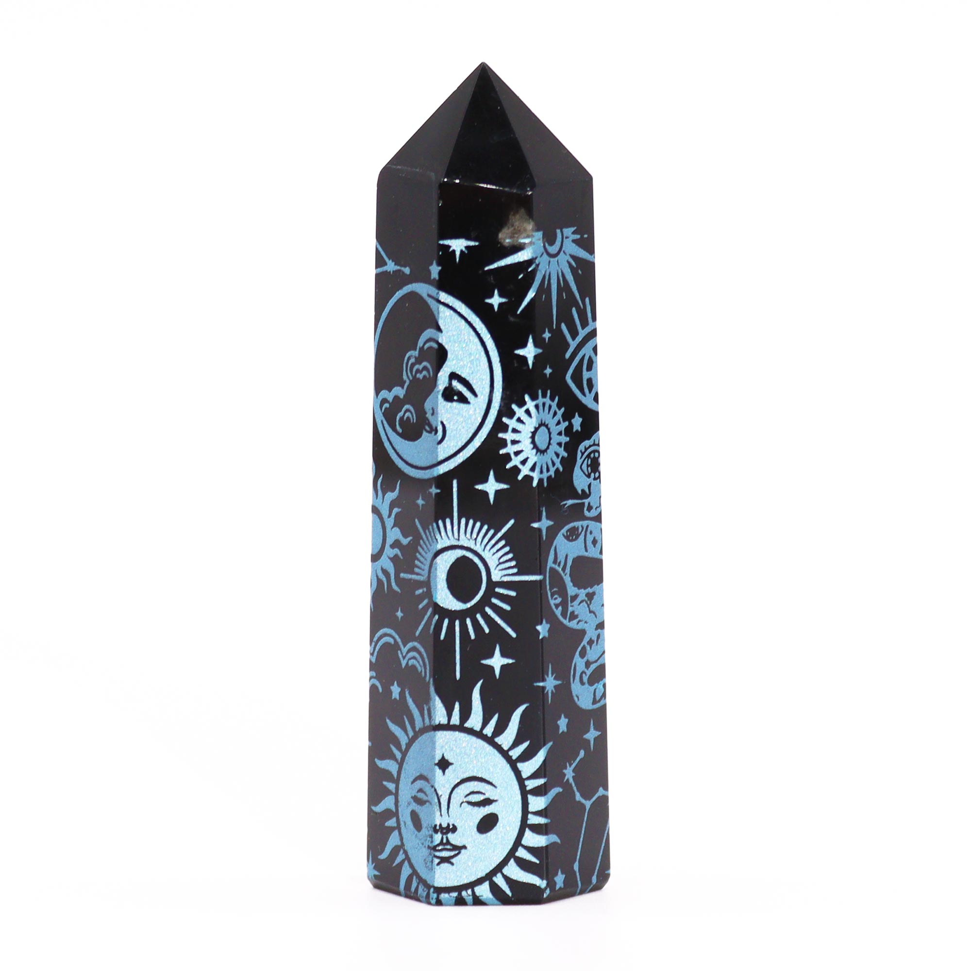Black Obsidian Points - Mystic Story - Sky Blue - Image 2