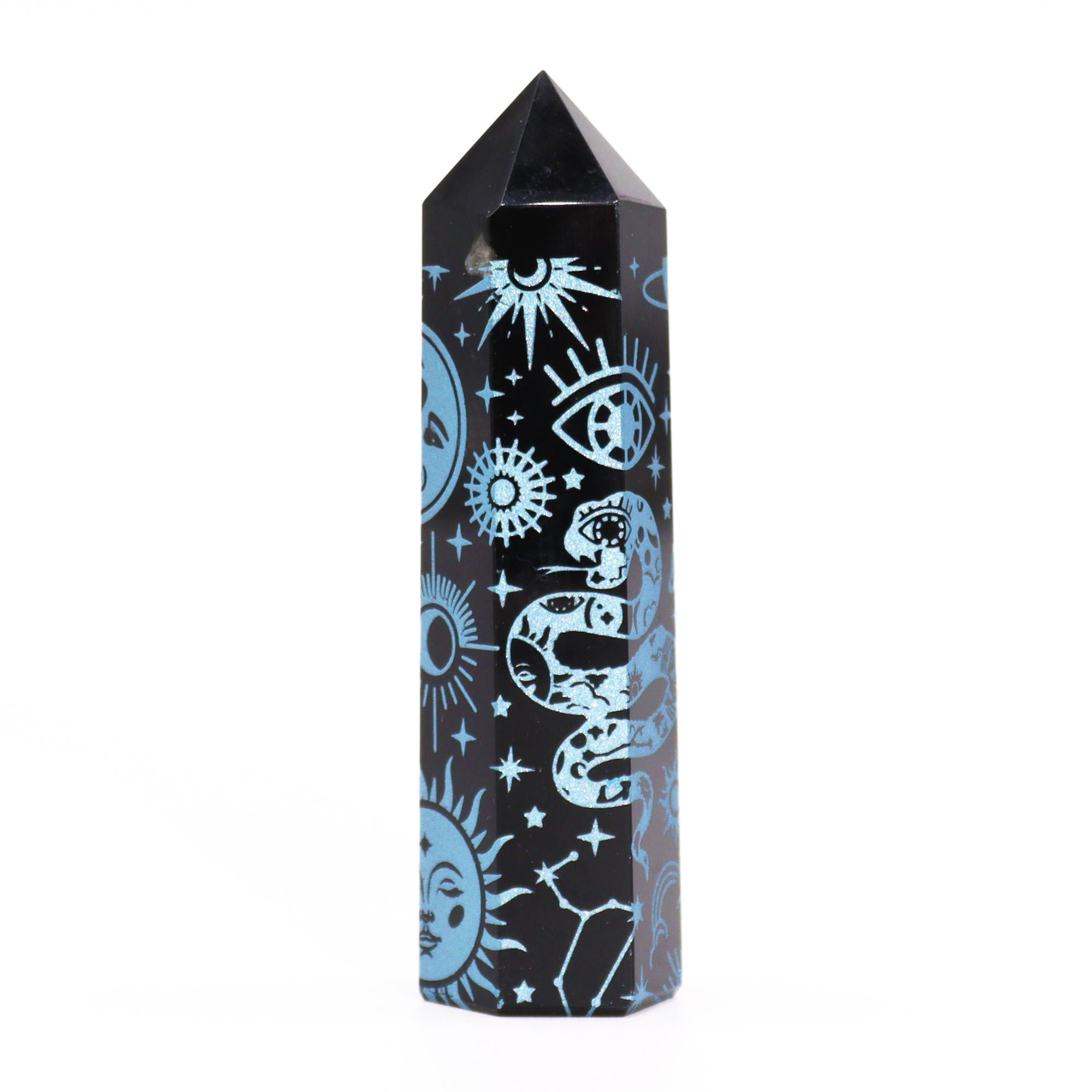Black Obsidian Points - Mystic Story - Sky Blue - Image 3