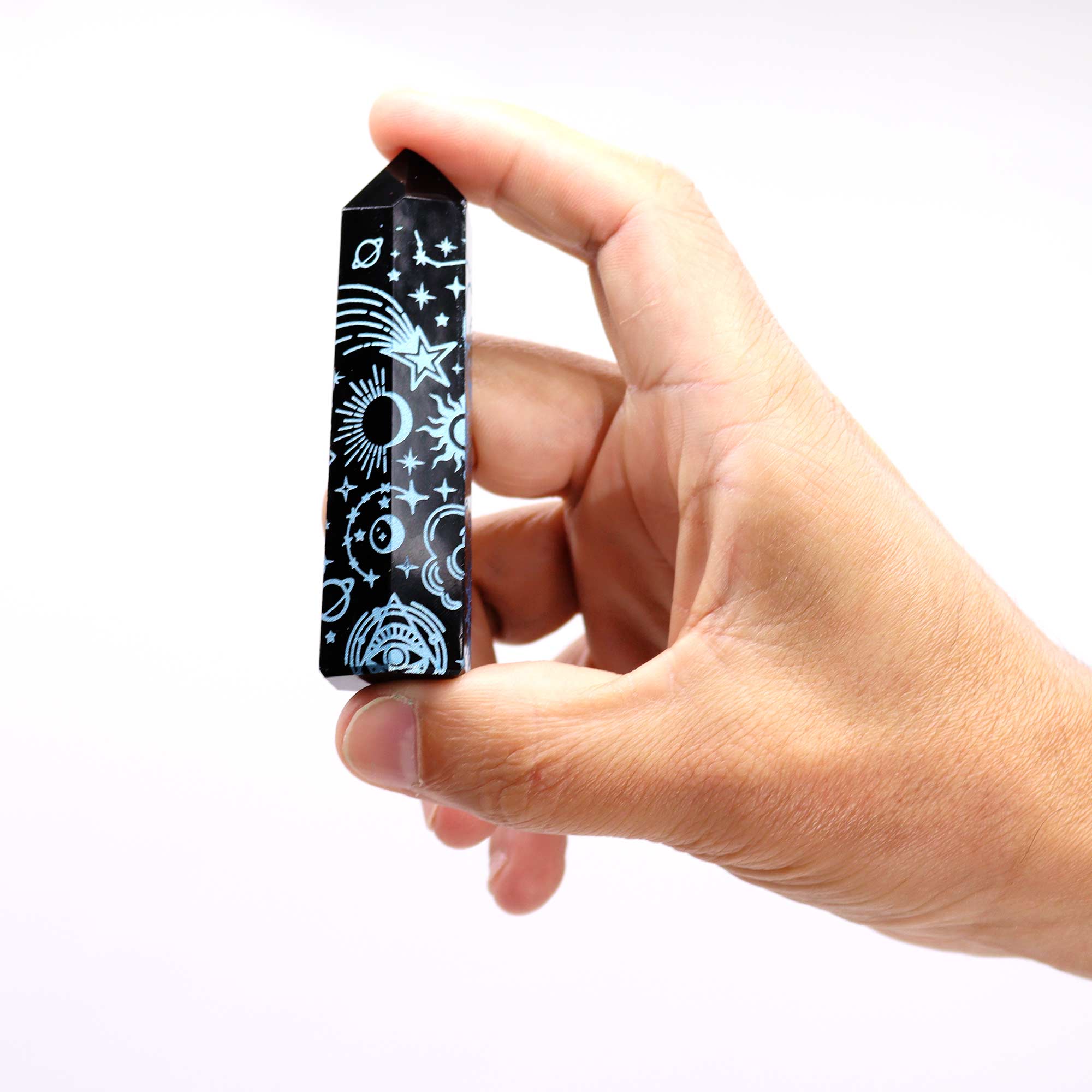 Black Obsidian Points - Mystic Story - Sky Blue - Image 7