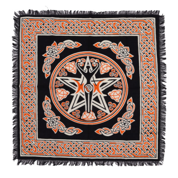 Fringed Cotton Altar Cloth - Earth Mother
