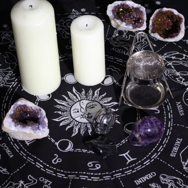 Fringed Cotton Altar Cloth - Horoscope - Image 3