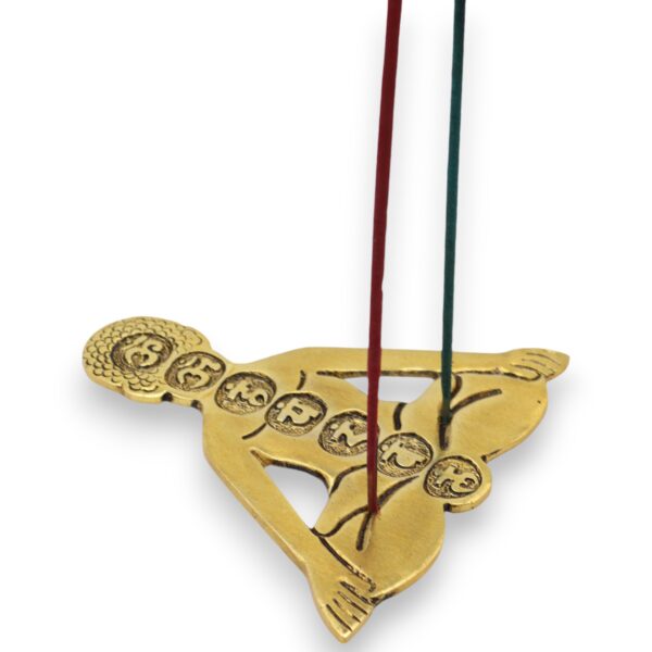 Gold Aluminum Seven Chakra Yoga Incense Holder - Image 3