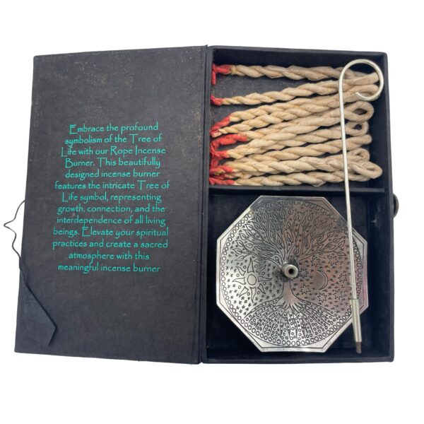 Rope Incense and Silver Plated Holder Set - Tree of Life - Image 5
