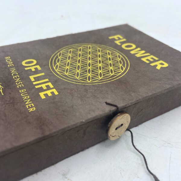 Rope Incense and Silver Plated Holder Set - Flower of Life - Image 8