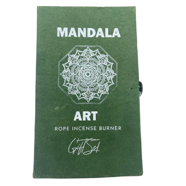 Rope Incense and Silver Plated Holder Set - Mandala Flower - Image 5