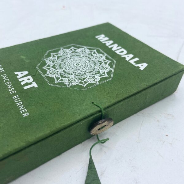 Rope Incense and Silver Plated Holder Set - Mandala Flower - Image 7