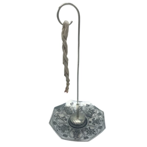 Rope Incense and Silver Plated Holder Set - Astamangal - Image 4