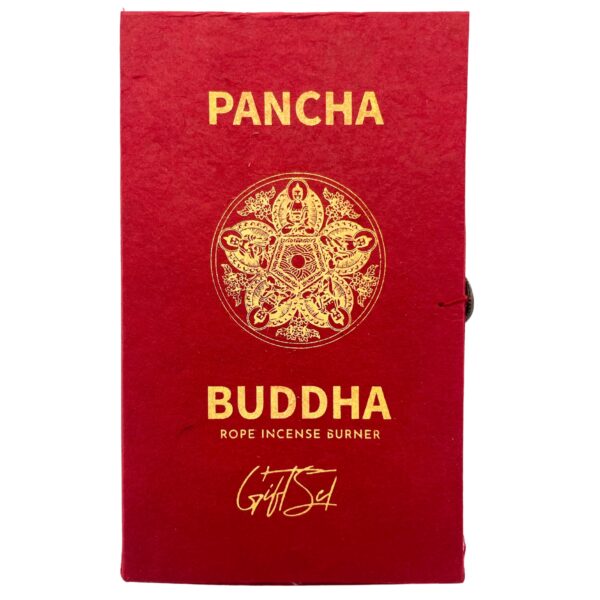 Rope Incense and Silver Plated Holder Set - Pancha Buddha - Image 4