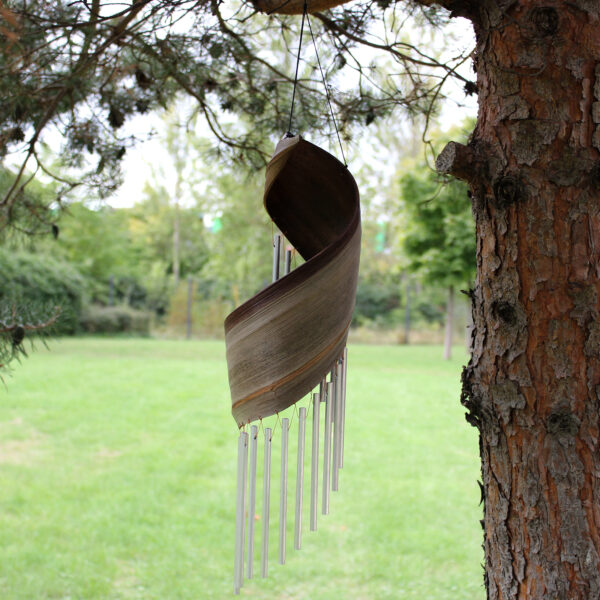 Coconut Leaf Wind Chimes - Natural - Image 6