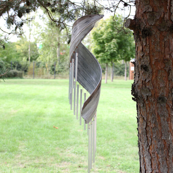 Coconut Leaf Wind Chimes - Whitewash - Image 6