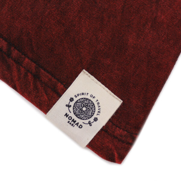 Large Stone Washed T-Shirt - Mandala - Maroon - Image 5
