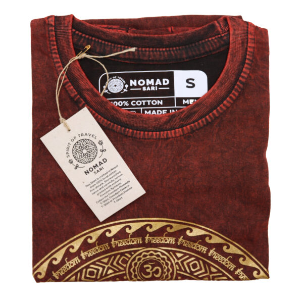 Small Stone Washed T-Shirt - Chakra - Maroon - Image 2