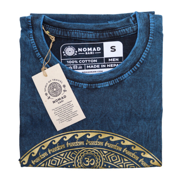Small Stone Washed T-Shirt - Chakra - Blue - Image 2