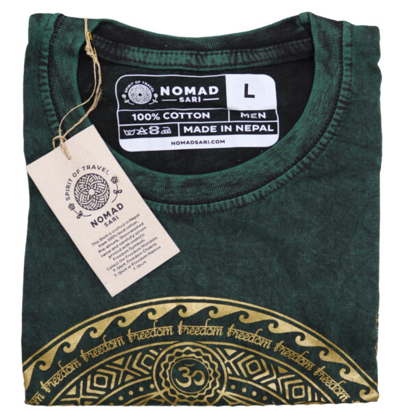 Large Stone Washed T-Shirt - Chakra - Green - Image 2