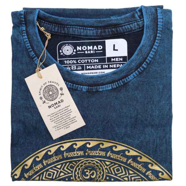 Large Stone Washed T-Shirt - Chakra - Blue - Image 2