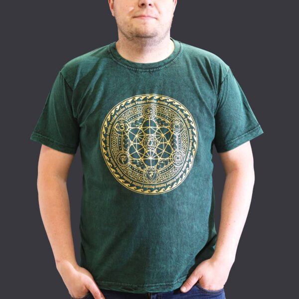 Extra Large Stone Washed T-Shirt - Chakra - Green