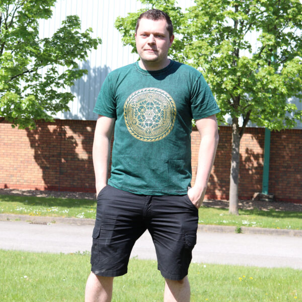 Extra Large Stone Washed T-Shirt - Chakra - Green - Image 2
