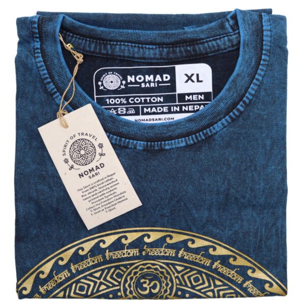 Extra Large Stone Washed T-Shirt - Chakra - Blue - Image 2
