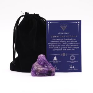 Gemstone Small Buddha - Amethyst - 35x40x23mm