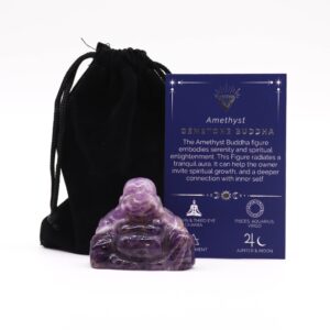 Gemstone Large Buddha - Amethyst - 50x40x20mm