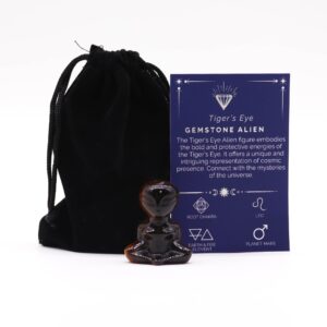 Gemstone Alien - Tiger Eye - 40mm x 30mm x 15mm
