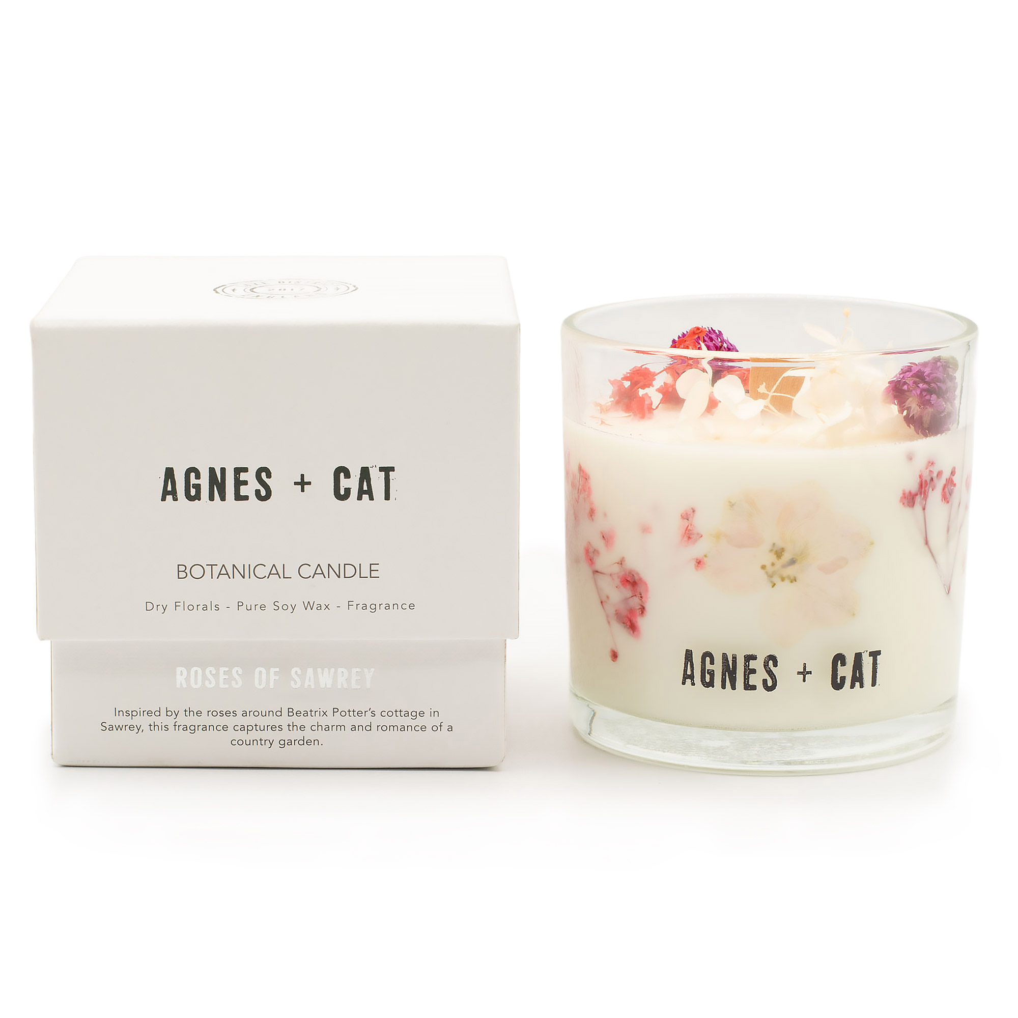 Agnes + Cat Botanical Soy Wax Candle - Roses of Sawrey - Image 3