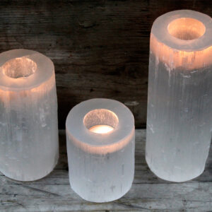 Selenite Candle Holders