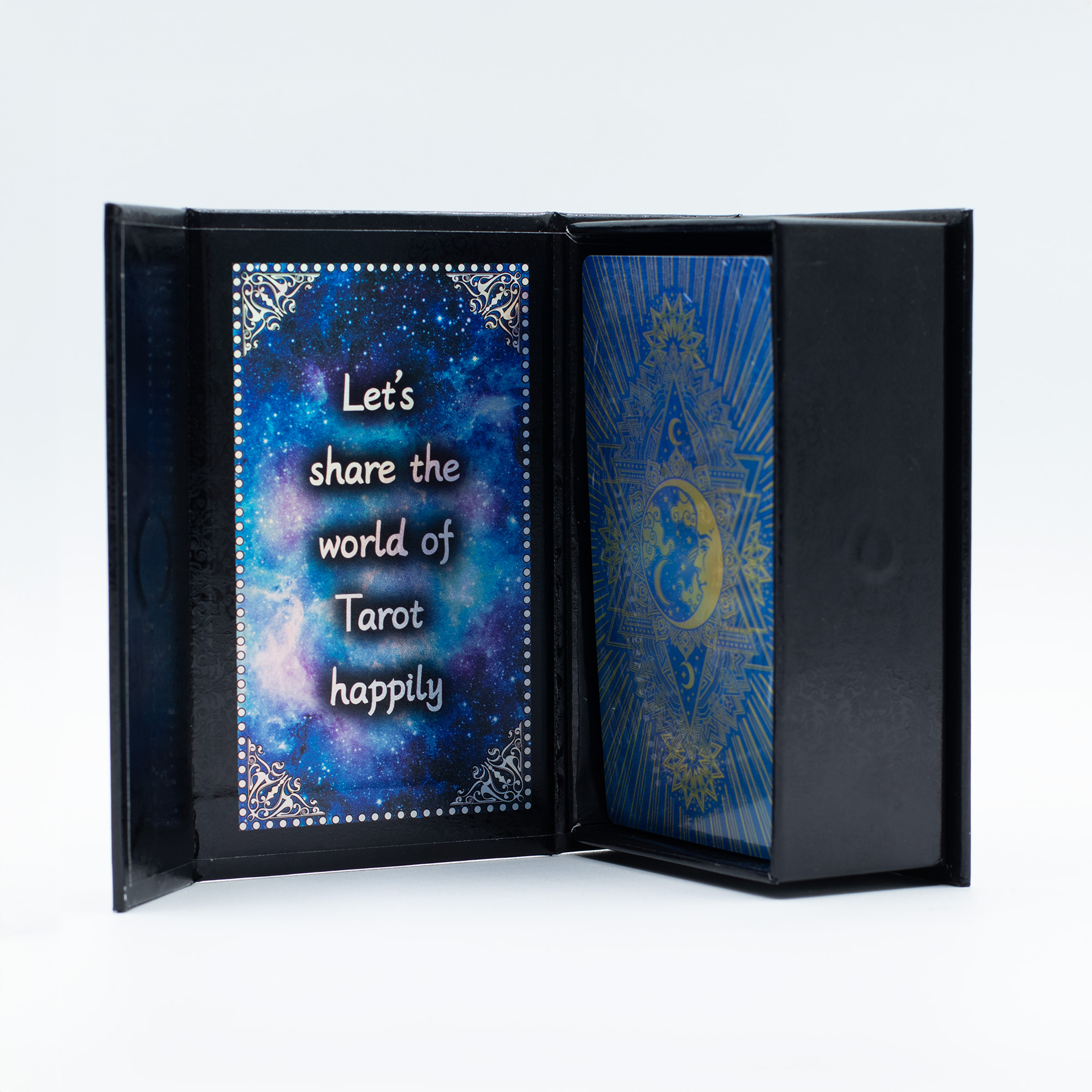Blue Foil Tarot Card Set - Moon Face - with booklet - Image 4