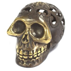 Vintage Brass Skull - Med