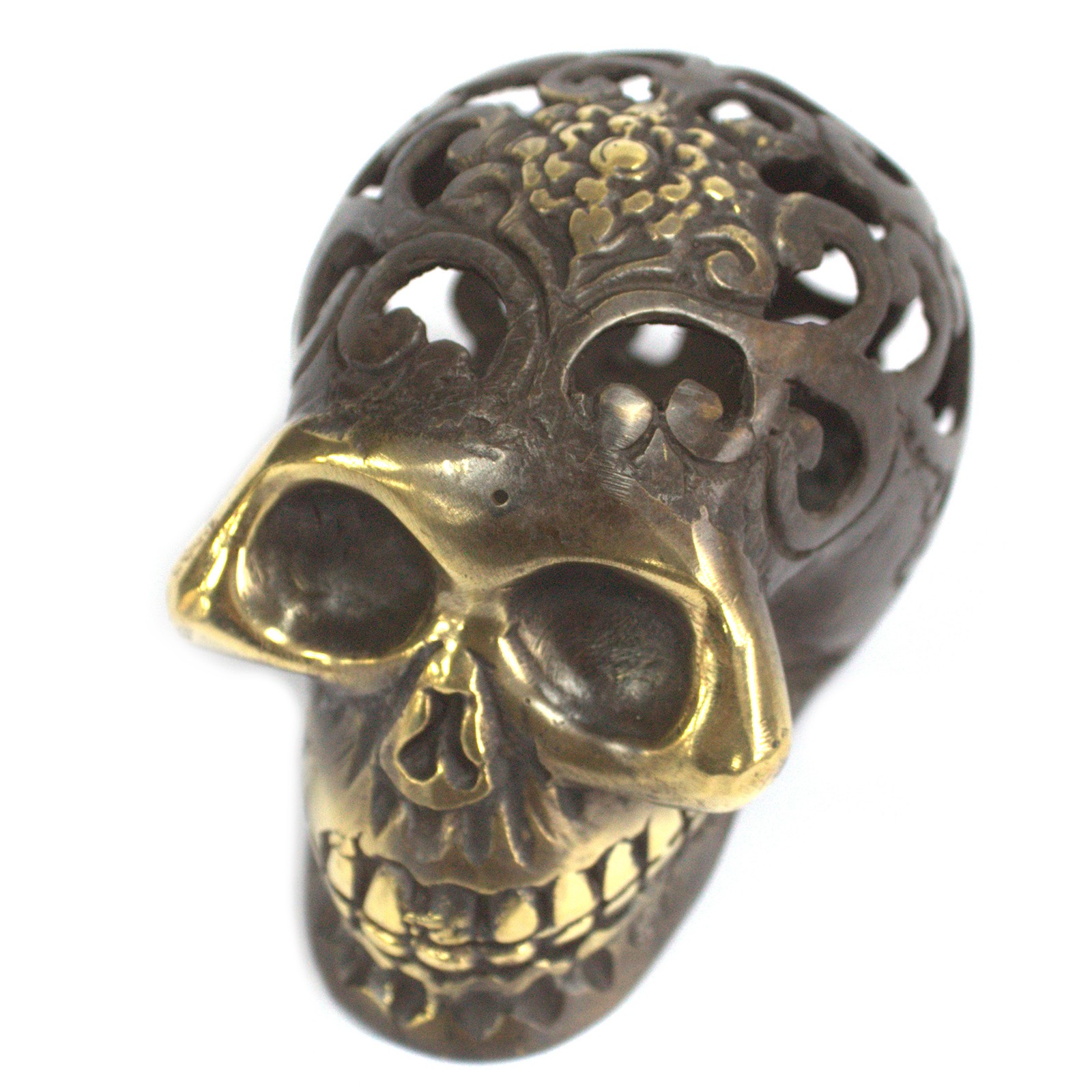 Vintage Brass Skull - Med - Image 5